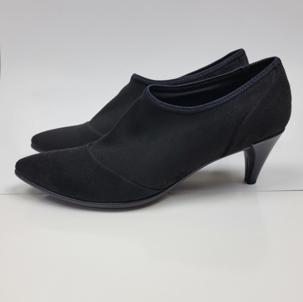 Ecco Shape 45 Pointy Sleek Slip On Heels Booties 39 - Picture 2 of 11